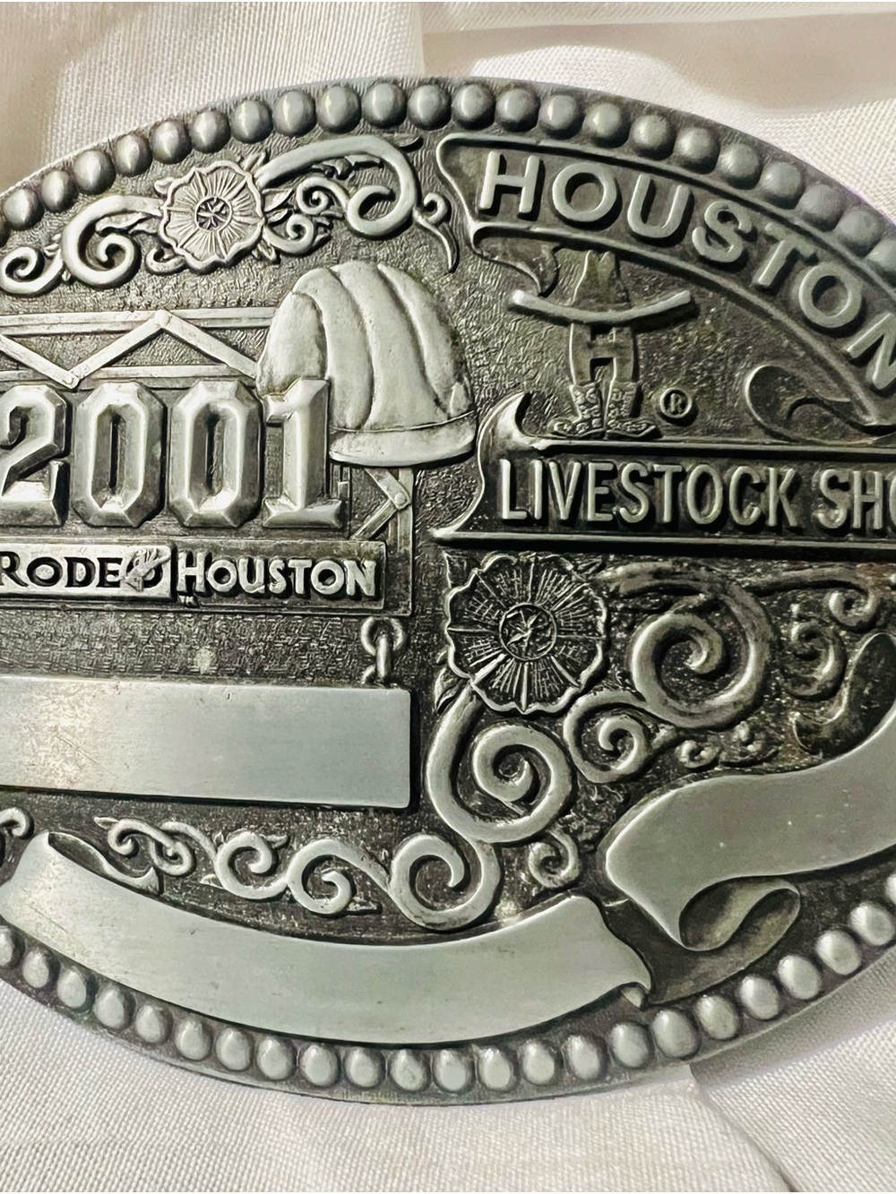 2001 Houston Livestock Show Rodeo VTG Commemorative Belt Buckle
